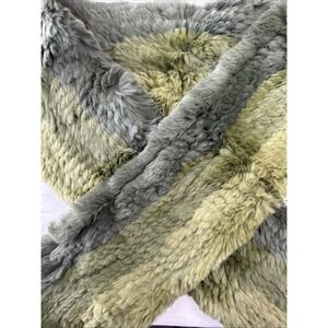 Green Faux Fur Scarf Soft Warm‎